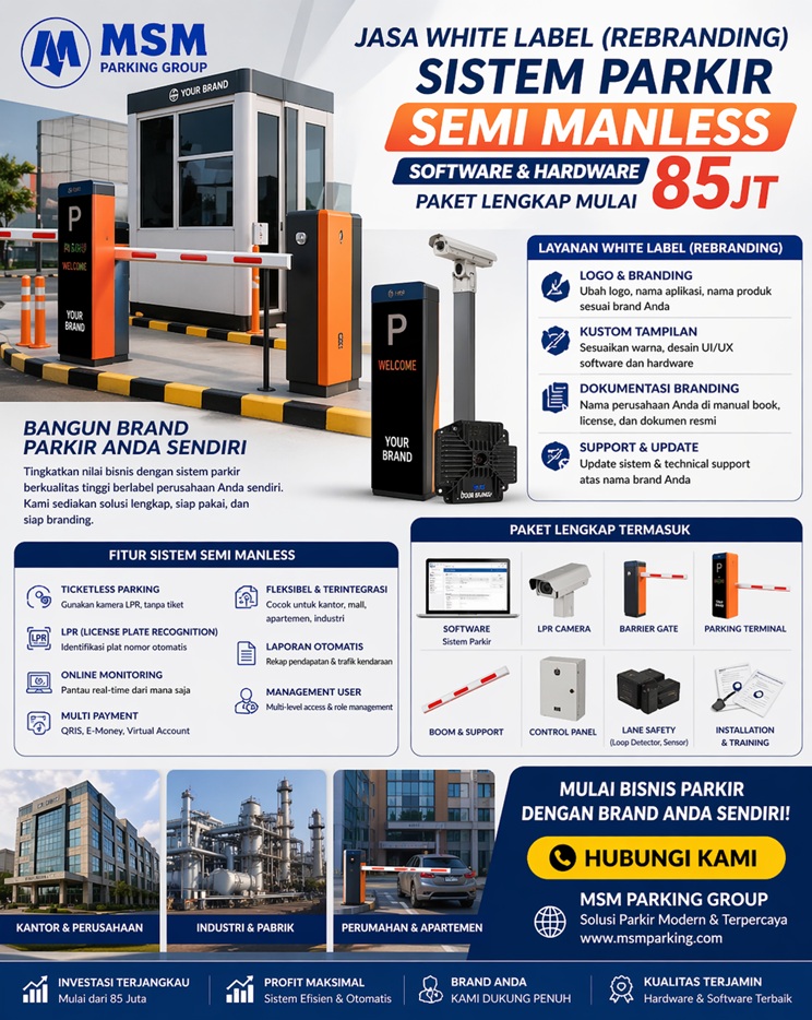 Jasa White Label Sistem Parkir Bandung Murah".