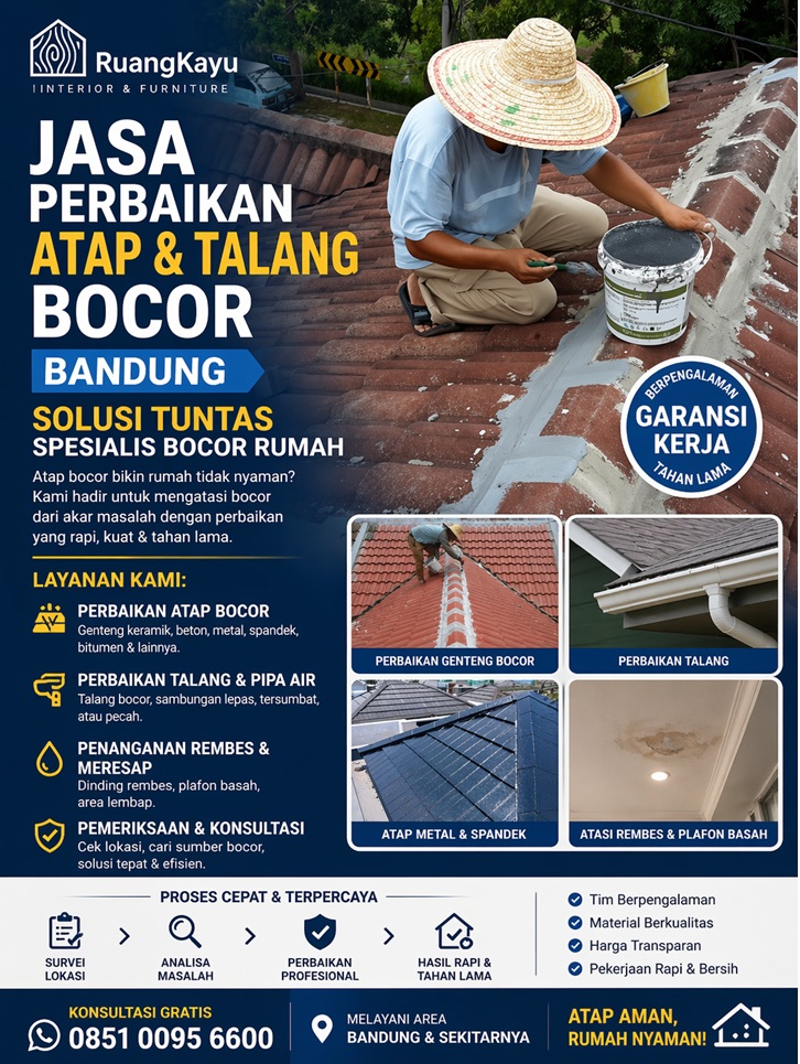 Jasa Konstruksi & Perbaikan Atap Bandung: Solusi Borongan Profesional & Bergaransi