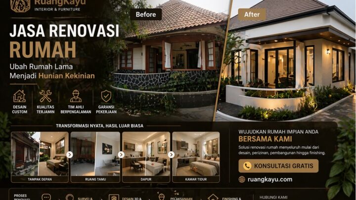Renovasi Rumah Bandung: Ingin mengubah fasad rumah lama menjadi lebih kekinian? Tim kami ahli dalam renovasi total maupun parsial dengan desain yang sedang tren di tahun 2026.