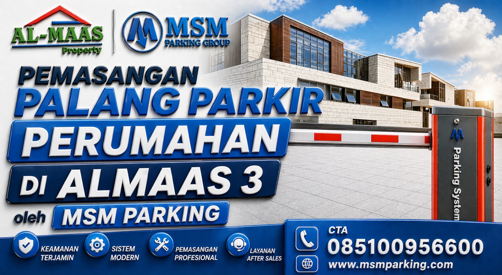 Jual Pintu Kaca Otomatis + Jasa Pasang Mulai 10 Juta di Semarang | MSM Parking
