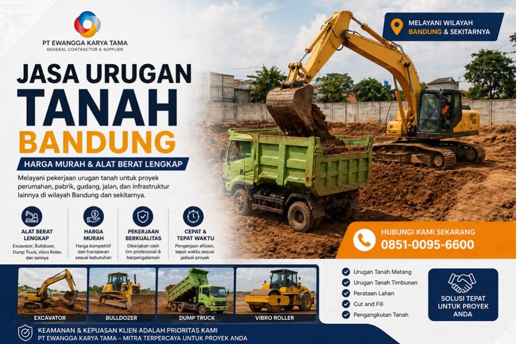 Jasa Urugan Tanah Bandung: Harga Murah & Alat Berat Lengkap