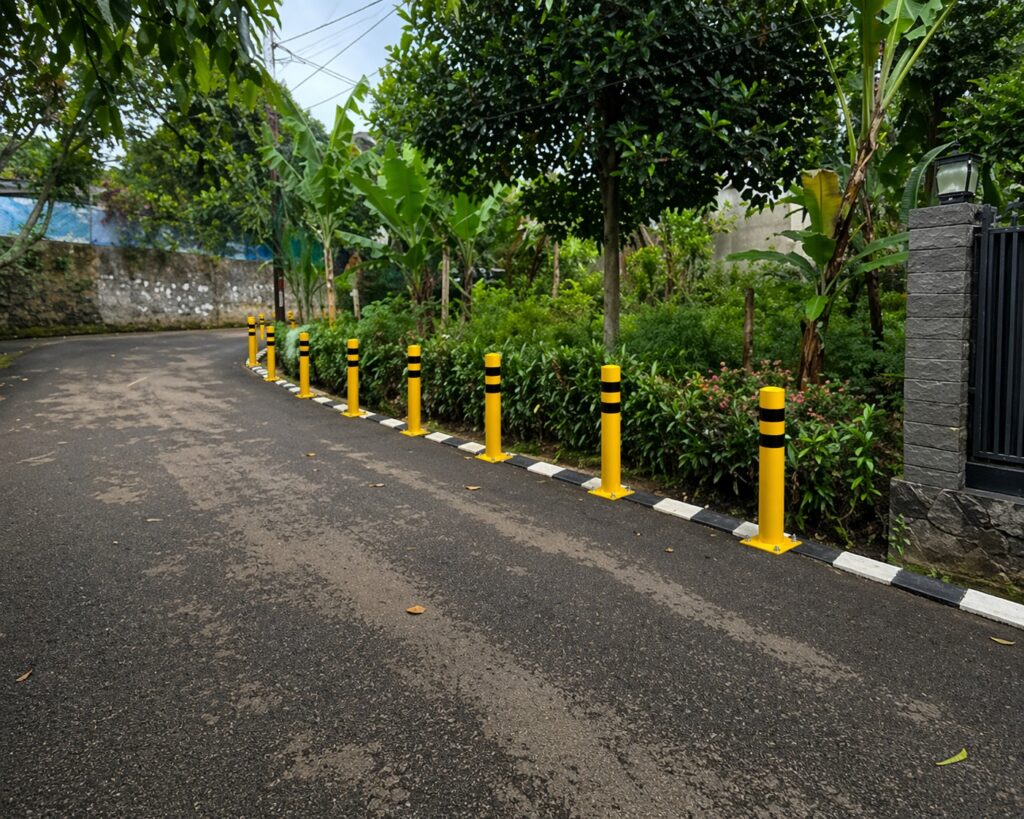 Bollard trotoar, bollard taman, bollard jalan, tiang pembatas jalan, tiang trotoar, pembatas pedestrian, fungsi bollard pada trotoar, harga bollard trotoar terbaru, jual bollard besi cor (cast iron), produsen bollard taman minimalis, ukuran standar bollard trotoar, manfaat pemasangan tiang pembatas jalan, bollard beton precast, bollard stainless steel anti karat, bollard lampu taman, bollard besi antik, bollard portable/removable, keamanan pejalan kaki, tata kota, fasilitas pedestrian, parkir liar, infrastruktur jalan raya, elemen estetika kota, tiang pembatas jalan bongkar pasang.