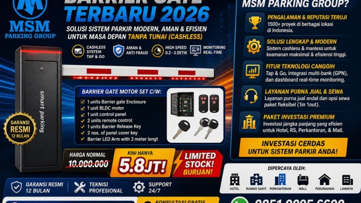 Palang Parkir Harga Termurah di Indonesia: Seri MX Hanya 5,8 Juta di MSM Parking dengan Jaminan Garansi