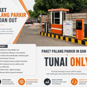 Paket Parkir Otomatis Manless 1 In 1 Out (Kelas Standar) | Terintegrasi Emoney & Palang Parkir MX80