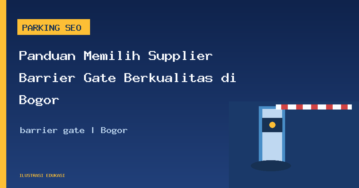 Ilustrasi barrier gate di Bogor